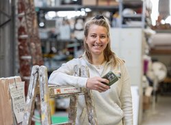 Bauleiterin Delia Jersch zeigt sich – wie auch die Unternehmensführung – offen für neue Technologien. Foto: Bonnie Bartusch