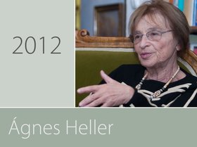 Presiträgerin Prof. Dr. Ágnes Heller. Foto: Gábor Vadász.
