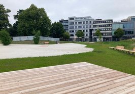 Der Heiligengeistpark in der Innenstadt bietet eine große und vielseitige Fläche für verschiedene Veranstaltungen und Aktivitäten. Foto: Sascha Stüber