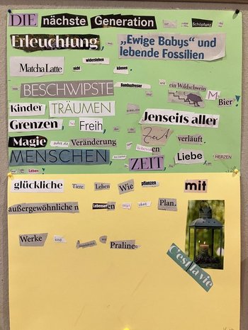 Die Textcollage wurde von Teilnehmerinnen der Schreibwerkstatt erstellt. Foto: Literaturhaus Oldenburg