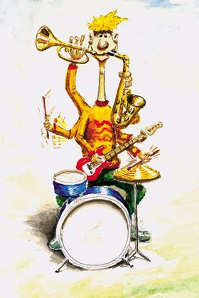 Kindermusikfestivalfigur. Illustration: Uli Reen