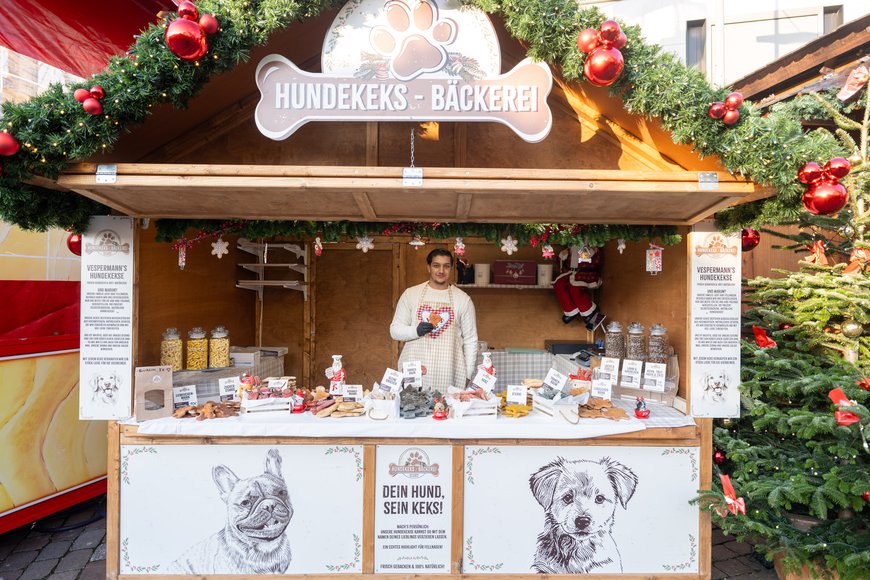 Die Hundekeks-Bäckerei auf dem Lamberti-Markt 2025. Foto: Sascha Stüber