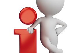 Figur stützt sich auf den Buchstaben „i“. Foto: Anatoly Maslennikov/Fotolia