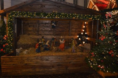 Die Schaustellerkrippe auf dem Lamberti-Markt. Foto: Stadt Oldenburg