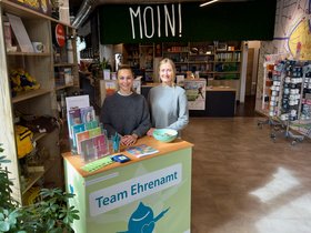 Mitarbeiterinnen des Fachdienstes Bürgerschaftliches Engagement beim blue OL Kulturfestival 55+. Foto: Stadt Oldenburg