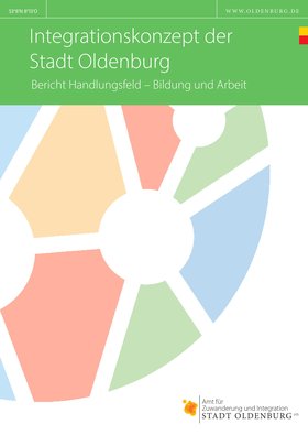 Cover Handlungsfeldbericht Bildung und Arbeit mit bunter Weltkugel. Foto: Stadt Oldenburg