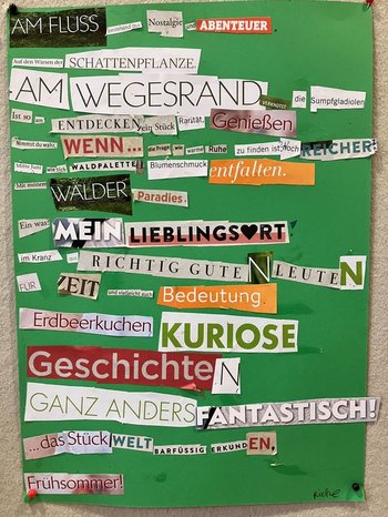 Die Textcollage wurde von Teilnehmerinnen der Schreibwerkstatt erstellt. Foto: Literaturhaus Oldenburg