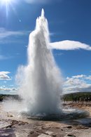 Geysir beim Ausbruch auf Island. Foto: Birthe Paprotka