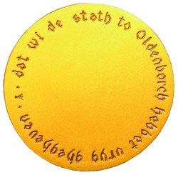 Rückseite der Stadtmedaille. Foto: Stadt Oldenburg