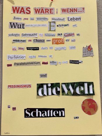Die Textcollage wurde von Teilnehmerinnen der Schreibwerkstatt erstellt. Foto: Literaturhaus Oldenburg