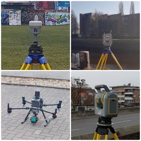 Fotokollage Vermessungsgeräte. Foto: Stadt Oldenburg