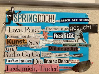 Die Textcollage wurde von Teilnehmerinnen der Schreibwerkstatt erstellt. Foto: Literaturhaus Oldenburg