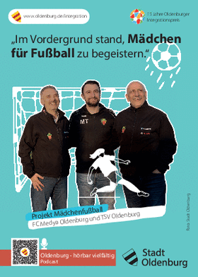 Postkarte zum Projekt: „Mädchenfußball“ Foto: Stadt Oldenburg
