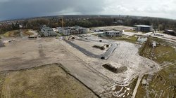 Aus der Luft ist das Wohnprojekt Modelflieger (mittig) gut zu erkennen. Foto: Torsten von Reeken