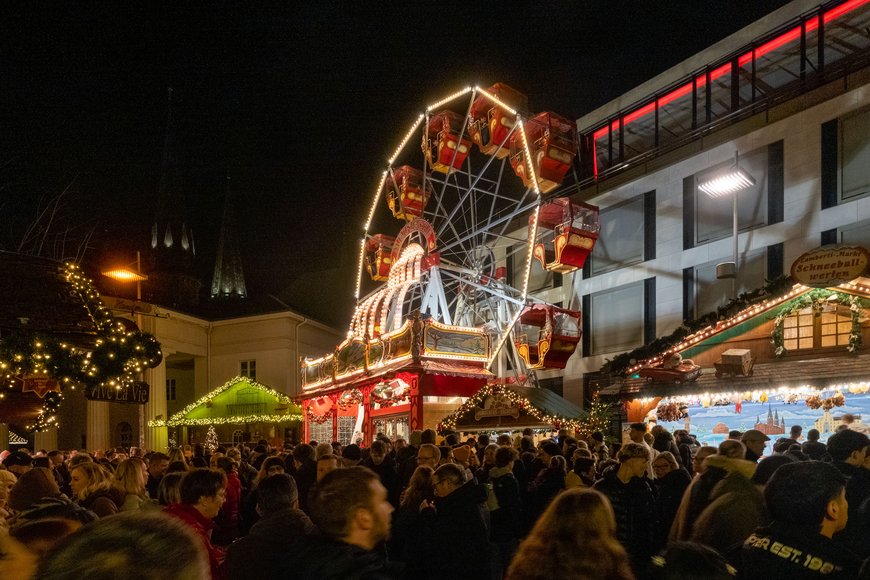 Das Nostalgie-Riesenrad auf dem Lamberti-Markt 2025. Foto: Sascha Stüber