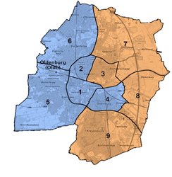 Die regionalen Bereiche Ost und West