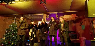 Die A Capella Band „Major5“ auf dem Lamberti-Markt. Foto: Stadt Oldenburg