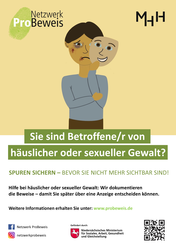 Das Poster vom Netzwerk ProBeweis verweist auf deren Internetseite. Foto: Netzwerk ProBeweis.