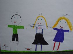 Vater, Kind, Mutter. Foto: Privat