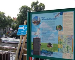 Schild auf dem Wasserwanderlehrpfad. Foto: Hunte natur