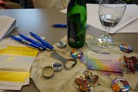 Arbeitsmaterialien beim Netzwerktreffen
